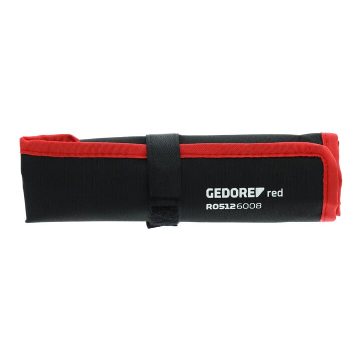Gedore red Doppelmaulschlüssel Satz, Set 8-tlg, SW 6-22 mm, metrisch, kurz, Schraubenschlüssel Set mit Rolltasche, R05126008