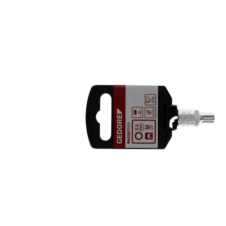 Gedore red Douille à cliquet 1/4'' 6,3 mm, 6 pans, 5,5 mm, acier, R41005503