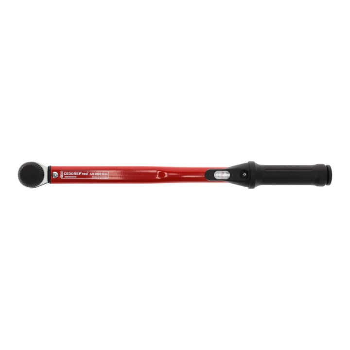 Gedore red Drehmomentschlüssel für Links- und Rechtsgewinde, 1/2 Zoll, 40-200 Nm, Stahlrohr, Rot/Schwarz