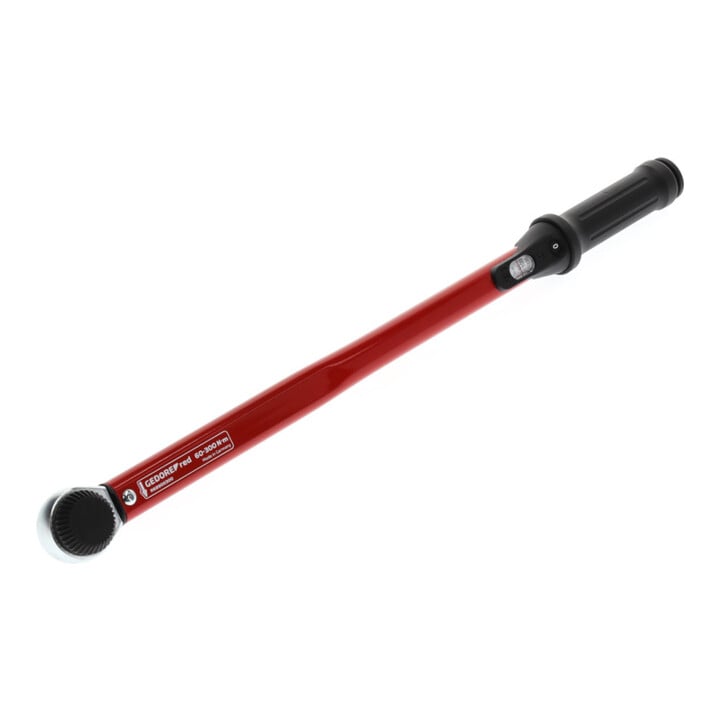 Gedore red Drehmomentschlüssel für Links- und Rechtsgewinde, 1/2 Zoll, 60-300 Nm, Stahlrohr, Rot/Schwarz