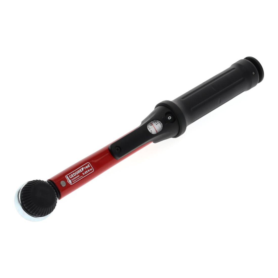 Gedore red Drehmomentschlüssel für Links- und Rechtsgewinde, 1/4 Zoll, 5-25 Nm, Stahlrohr, Rot/Schwarz