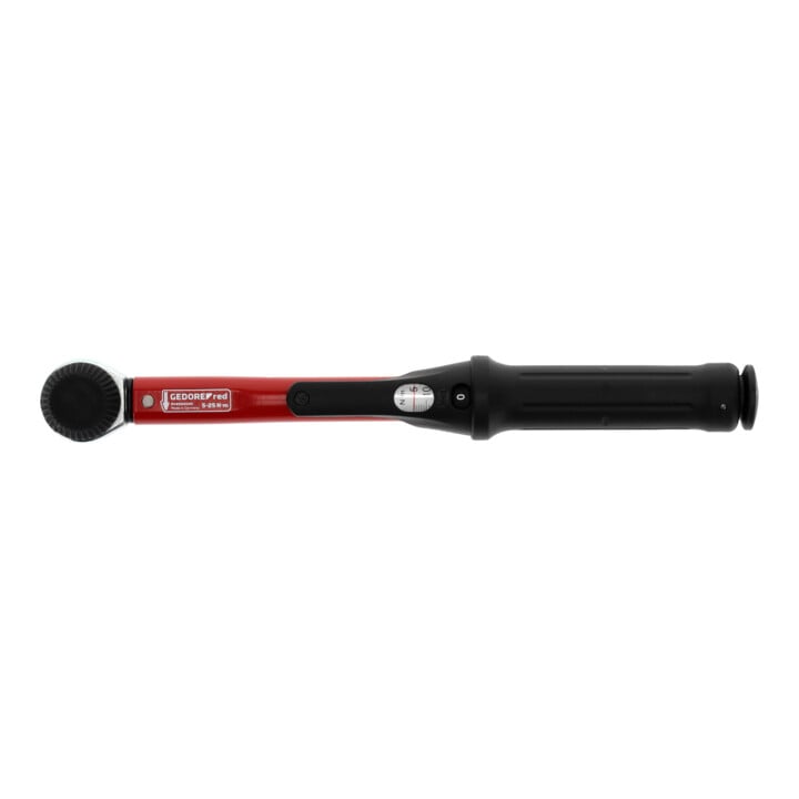 Gedore red Drehmomentschlüssel für Links- und Rechtsgewinde, 1/4 Zoll, 5-25 Nm, Stahlrohr, Rot/Schwarz