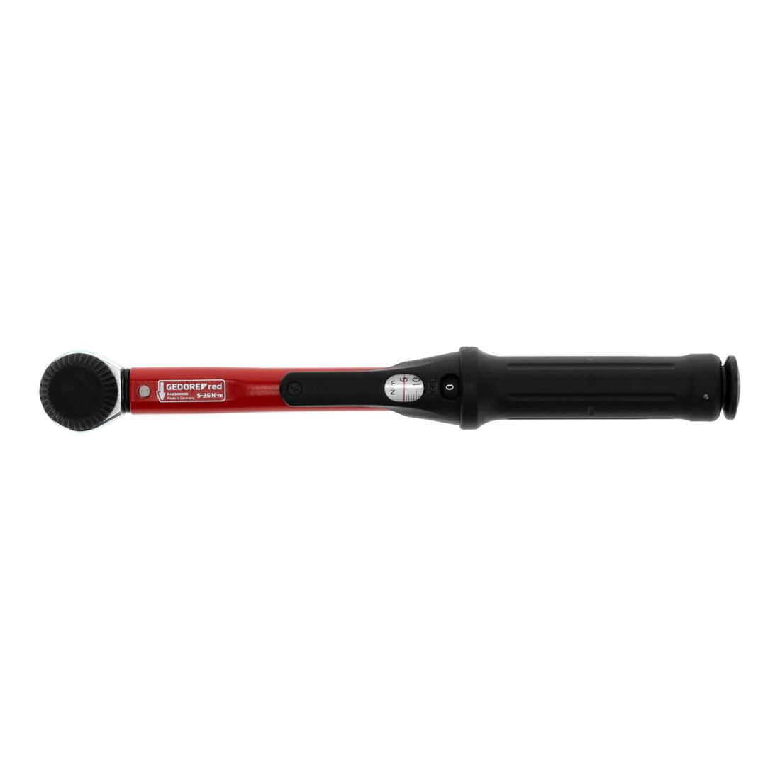 Gedore red Drehmomentschlüssel für Links- und Rechtsgewinde, 1/4 Zoll, 5-25 Nm, Stahlrohr, Rot/Schwarz