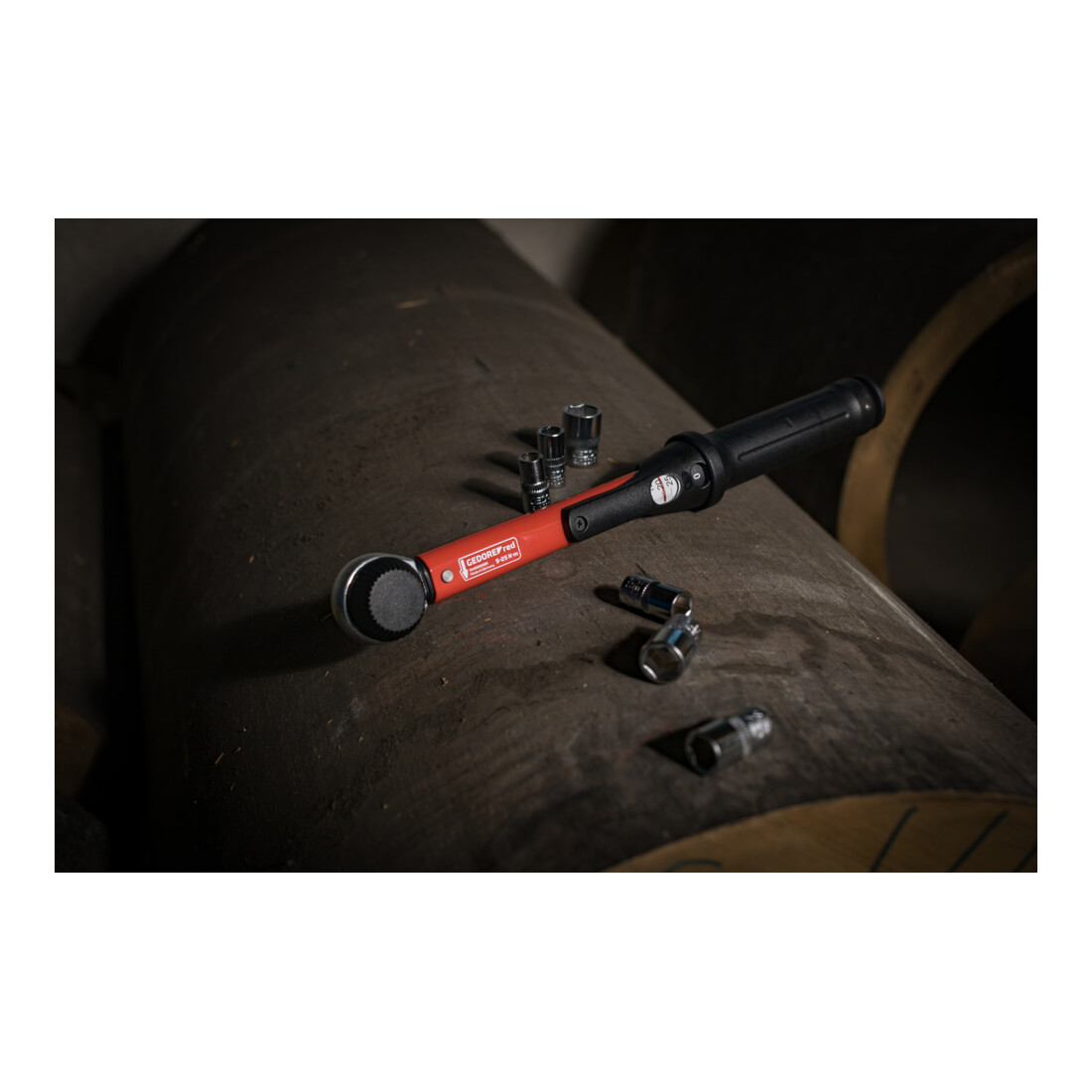 Gedore red Drehmomentschlüssel für Links- und Rechtsgewinde, 1/4 Zoll, 5-25 Nm, Stahlrohr, Rot/Schwarz