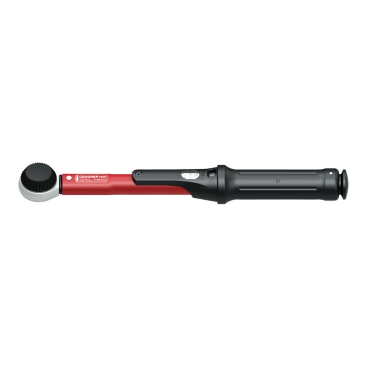 Gedore red Drehmomentschlüssel für Links- und Rechtsgewinde, 1/4 Zoll, 5-25 Nm, Stahlrohr, Rot/Schwarz