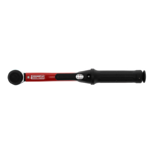 Gedore red Drehmomentschlüssel für Links- und Rechtsgewinde, 1/4 Zoll, 5-25 Nm, Stahlrohr, Rot/Schwarz