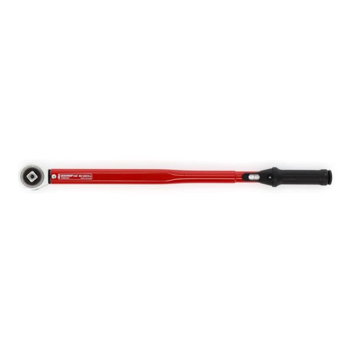 Gedore red Drehmomentschlüssel für Links- und Rechtsgewinde, 3/4 Zoll, 80-400 Nm, Stahlrohr, Rot/Schwarz