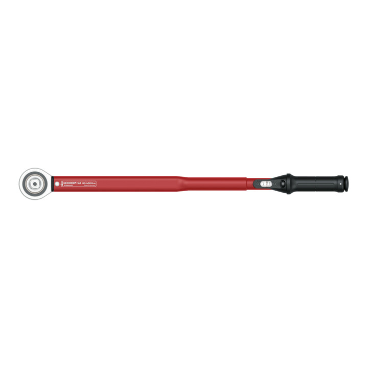 Gedore red Drehmomentschlüssel für Links- und Rechtsgewinde, 3/4 Zoll, 80-400 Nm, Stahlrohr, Rot/Schwarz