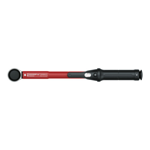 Gedore red Drehmomentschlüssel für Links- und Rechtsgewinde, 3/8 Zoll, 10-50 Nm, Stahlrohr, Rot/Schwarz