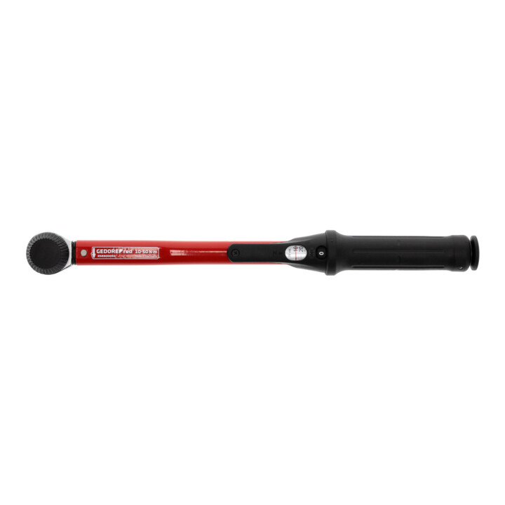 Gedore red Drehmomentschlüssel für Links- und Rechtsgewinde, 3/8 Zoll, 10-50 Nm, Stahlrohr, Rot/Schwarz