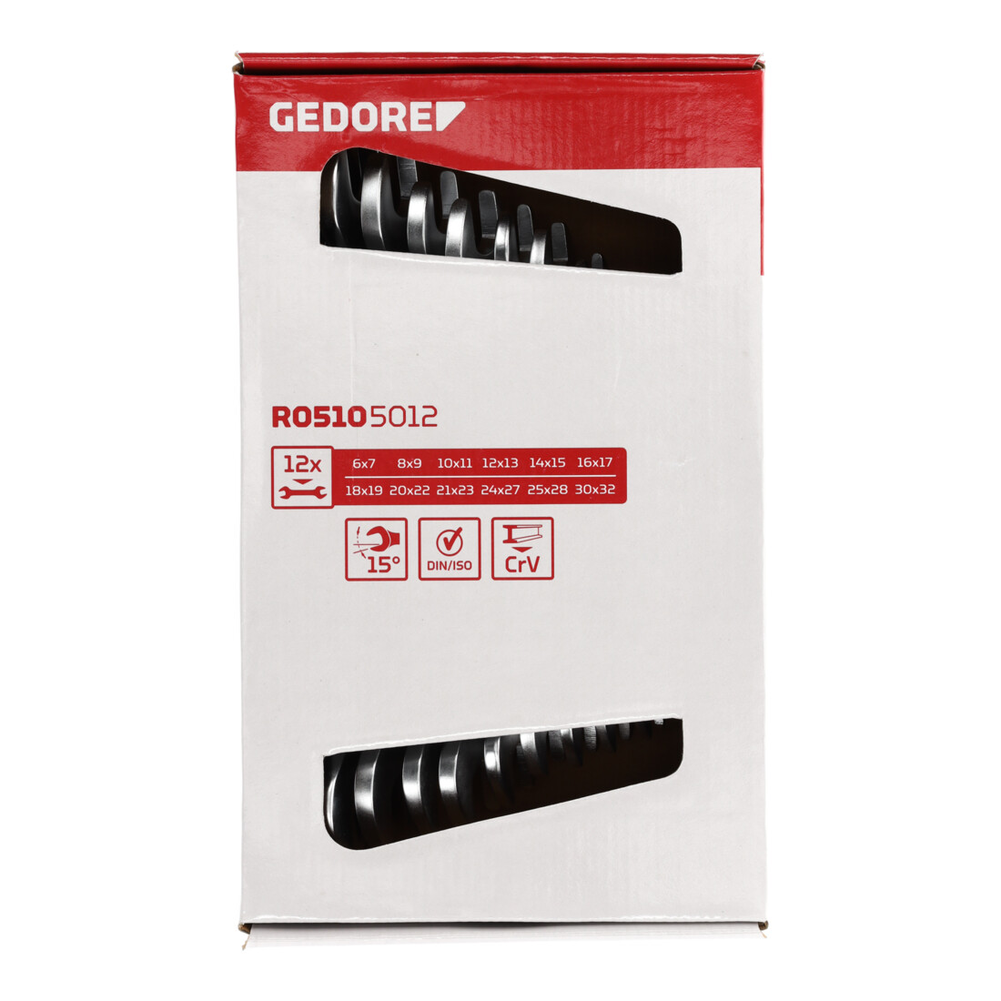 Gedore Red Dubbele Open Steeksleutelset SW 6-32mm 12dlg