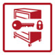 Gedore Red Ensemble d'outils dans servante WINGMAN rouge 129 pièces