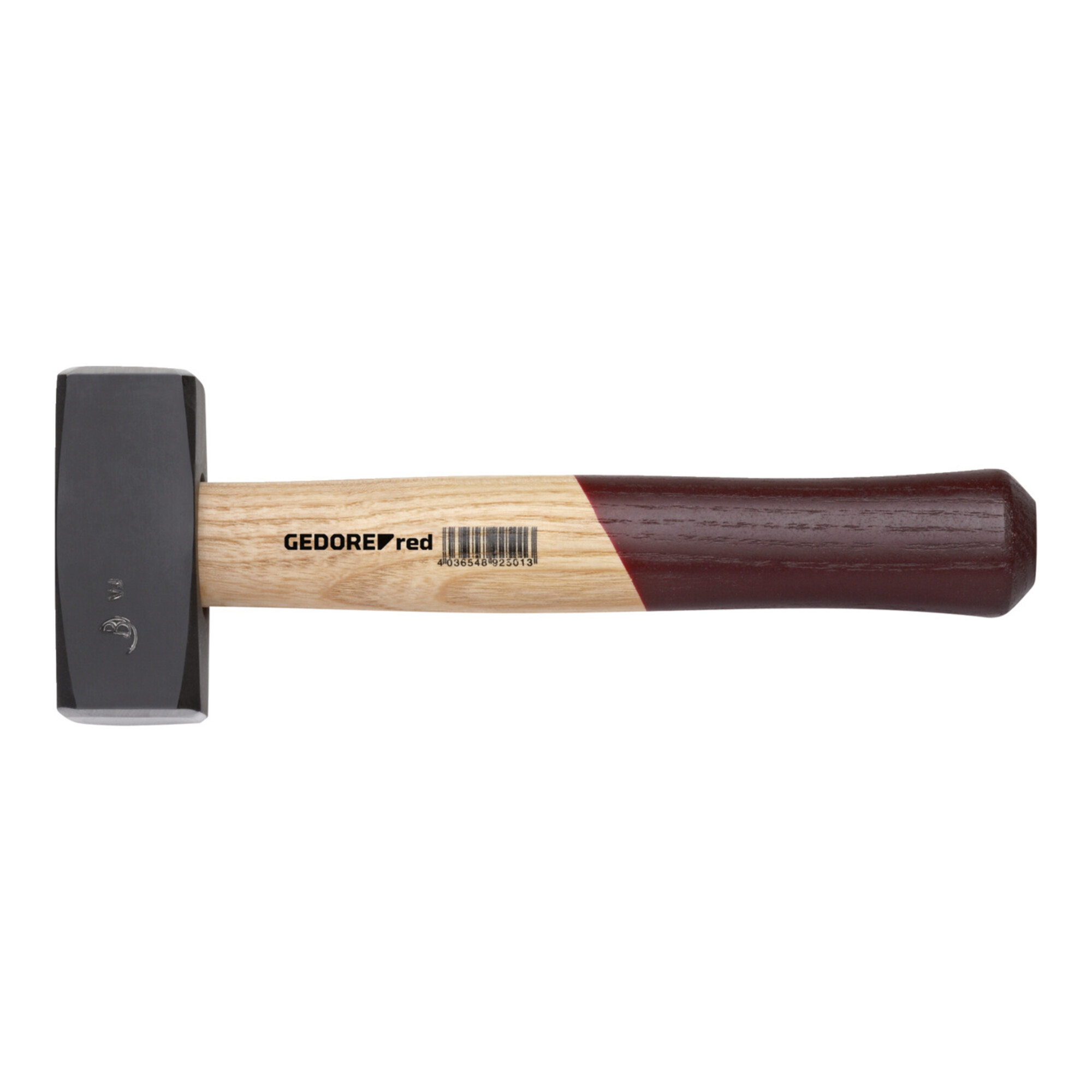 Gedore red Fäustel mit Holzgriff, 1000 g Kopfgewicht, Hammer mit Eschenstiel, Werkzeug, geschmiedet, Ringkeil, R92200040