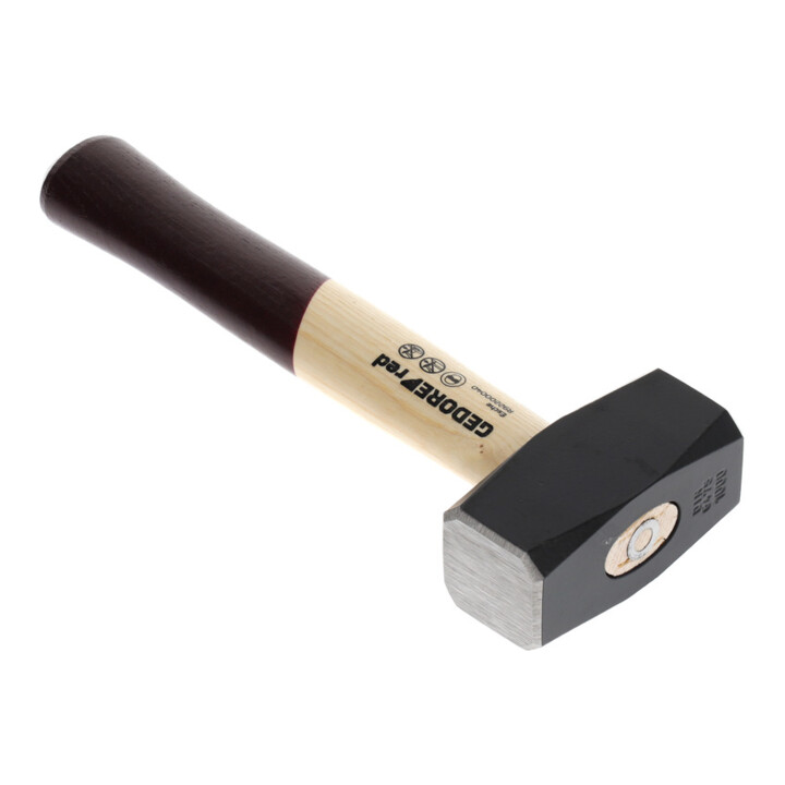 Gedore red Fäustel mit Holzgriff, 1000 g Kopfgewicht, Hammer mit Eschenstiel, Werkzeug, geschmiedet, Ringkeil, R92200040