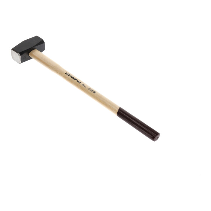 Gedore red Fäustel mit Holzgriff, 5000 g Kopfgewicht, Hammer mit Eschenstiel, Werkzeug, geschmiedet, Ringkeil, R92200083