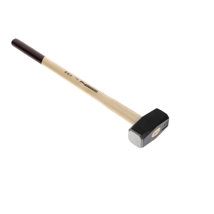 Gedore red Fäustel mit Holzgriff, 5000 g Kopfgewicht, Hammer mit Eschenstiel, Werkzeug, geschmiedet, Ringkeil, R92200083