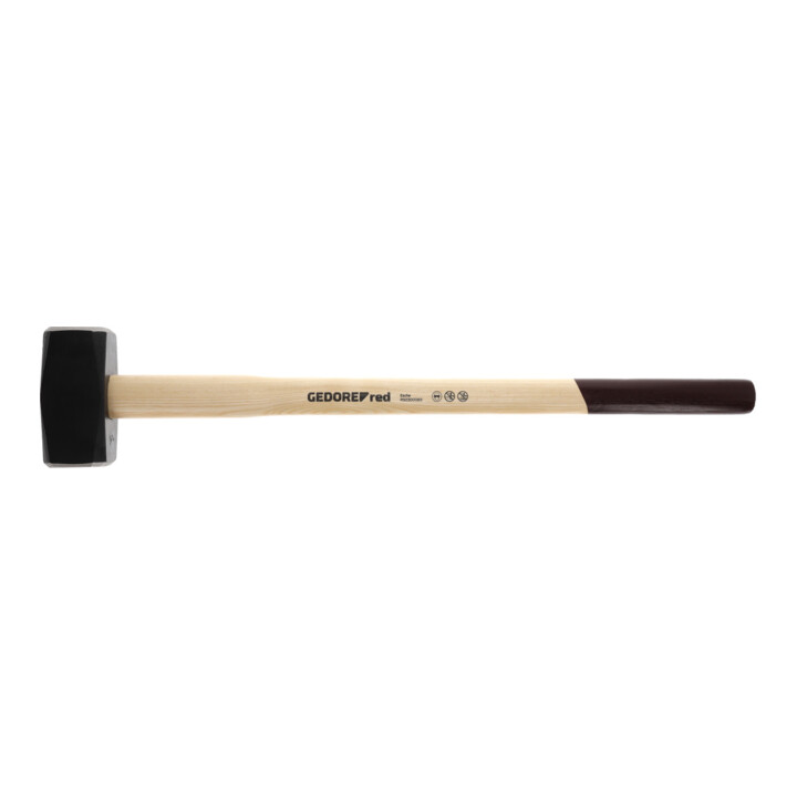 Gedore red Fäustel mit Holzgriff, 5000 g Kopfgewicht, Hammer mit Eschenstiel, Werkzeug, geschmiedet, Ringkeil, R92200083