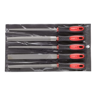 Gedore Red file set 3ct+4ct+flat+round+half 5 pcs.