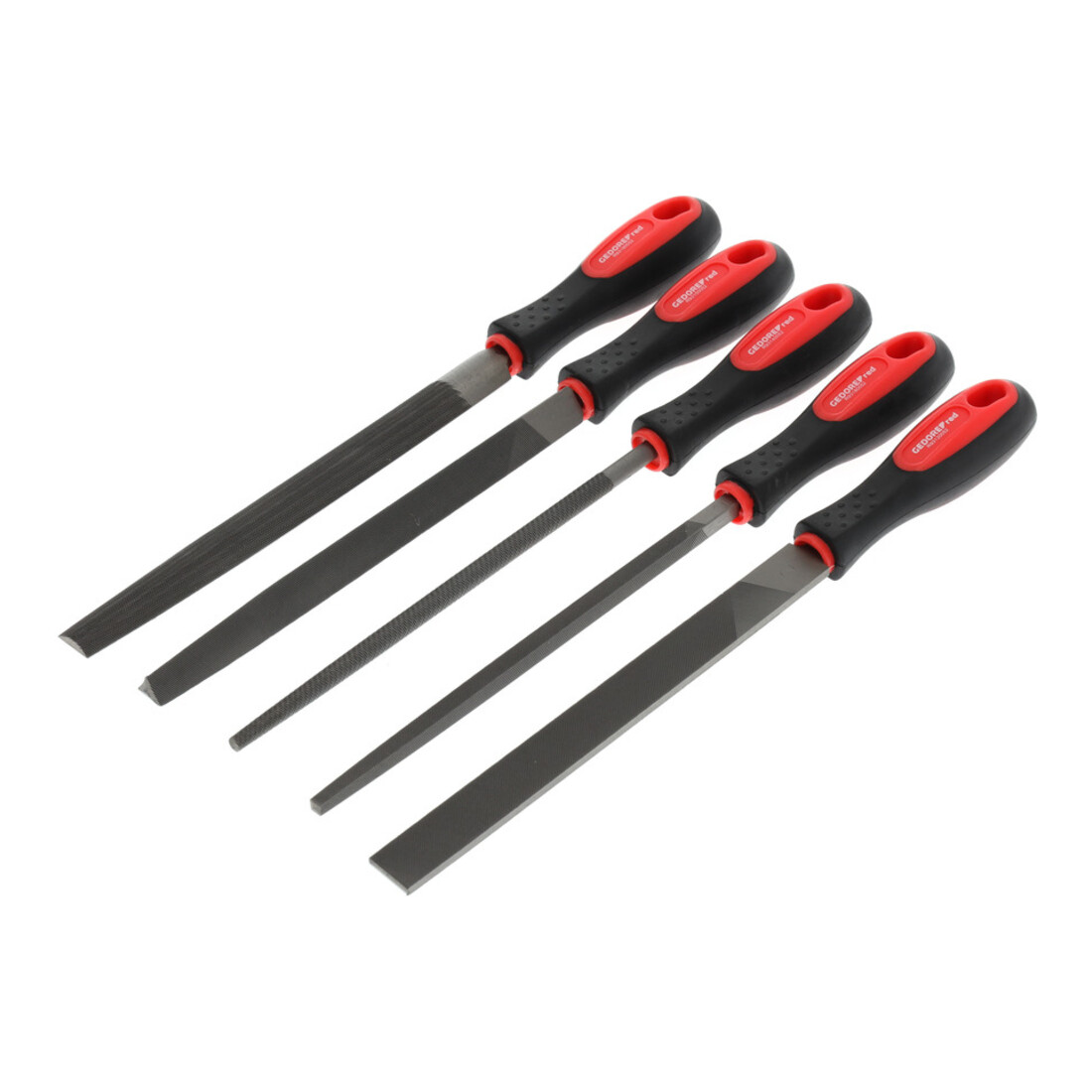 Gedore Red file set 3ct+4ct+flat+round+half 5 pcs.