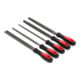 Gedore Red file set 3ct+4ct+flat+round+half 5 pcs.