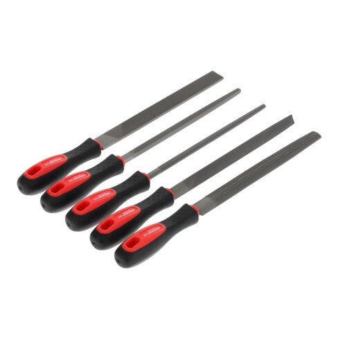 Gedore Red file set 3ct+4ct+flat+round+half 5 pcs.