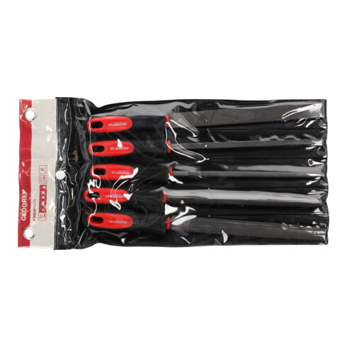 Gedore Red file set 3ct+4ct+flat+round+half 5 pcs.