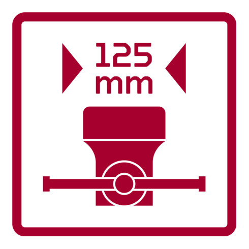 Gedore red Ganascia per morsa a vite . - largh. 125 mm rigida 19 kg