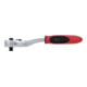 Gedore red Geknikte hendel-omschakelratel met ergonomische 2K-handgreep, drukknopontgrendeling, grof vertand met 36 tanden, 1/4 inch, stalen buis, rood/zwart