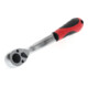 Gedore red Gekröpfte Hebel-Umschaltknarre mit ergonomischem 2K-Griff, Druckknopfauslösung, Grobverzahnt mit 36 Zähnen, 1/2 Zoll, Stahlrohr, Rot/Schwarz