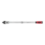 Gedore red Gelenk-Teleskopknarre, Umschaltbar,  Um 180° schwenkbarer Knarrenkopf, 1/2 Zoll, Ergonomischer 2K-Griff, Stahlrohr, Rot/Schwarz
