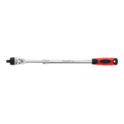 Gedore red Gelenk-Teleskopknarre, Umschaltbar,  Um 180° schwenkbarer Knarrenkopf, 1/2 Zoll, Ergonomischer 2K-Griff, Stahlrohr, Rot/Schwarz-5