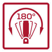 Gedore red Gelenk-Teleskopknarre, Umschaltbar,  Um 180° schwenkbarer Knarrenkopf, 1/2 Zoll, Ergonomischer 2K-Griff, Stahlrohr, Rot/Schwarz-5