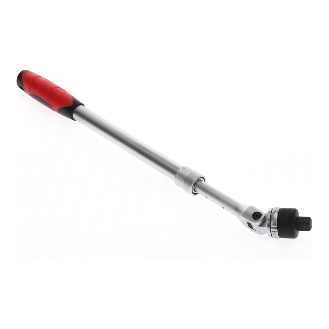 Gedore red Gelenk-Teleskopknarre, Umschaltbar,  Um 180° schwenkbarer Knarrenkopf, 1/2 Zoll, Ergonomischer 2K-Griff, Stahlrohr, Rot/Schwarz