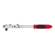 Gedore red Gelenk-Umschaltknarre mit ergonomischem 2K-Griff, Druckknopfauslösung, Feinverzahnung mit 72 Zähnen, 1/2 Zoll, Stahlrohr, Rot/Schwarz-2