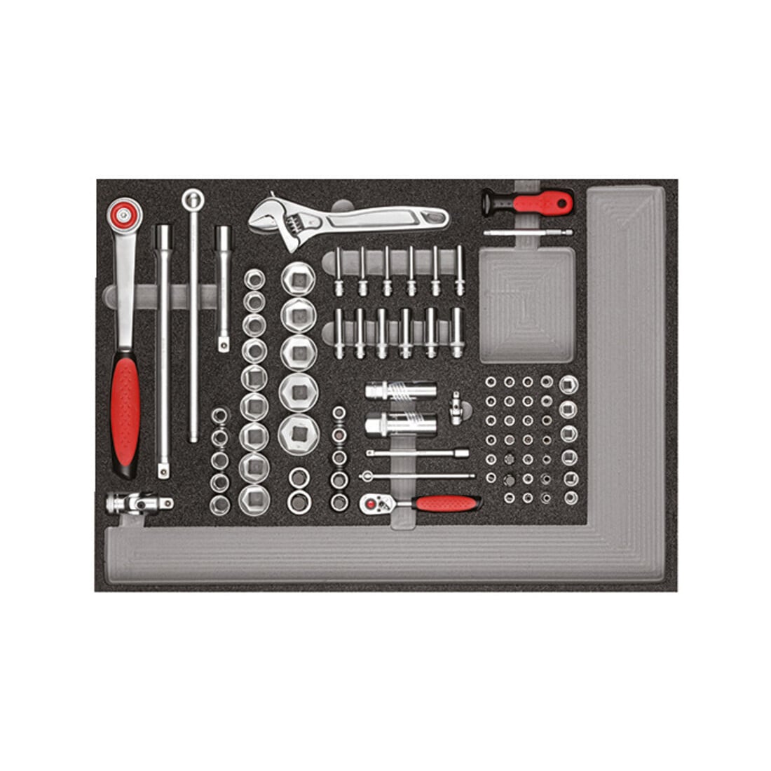 Gedore Red Gereedschapsset in werkplaatswagen MECHANIC R21560005, 129-dlg.