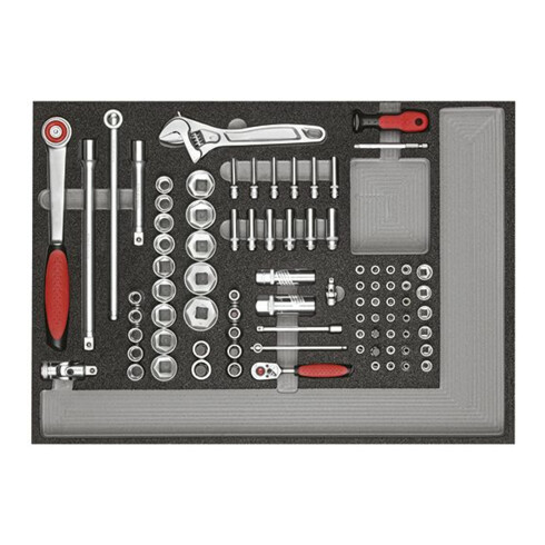 Gedore Red Gereedschapsset in werkplaatswagen MECHANIC R21560005, 129-dlg.