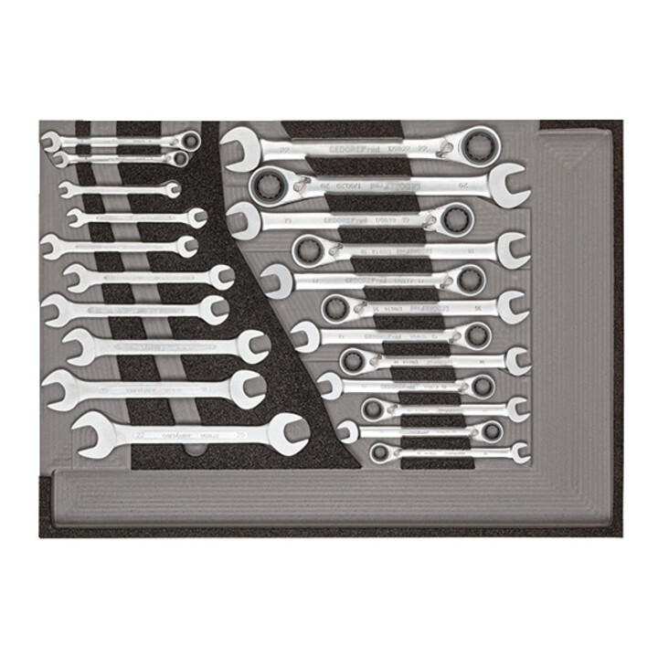 Gedore Red Gereedschapsset in werkplaatswagen MECHANIC R21560005, 129-dlg.