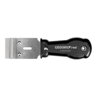 Gedore red Grattoir d’étiquettes pour plaques/joints/résidus de colle, avec capuchon de sécurité, lame remplaçable, R18201000