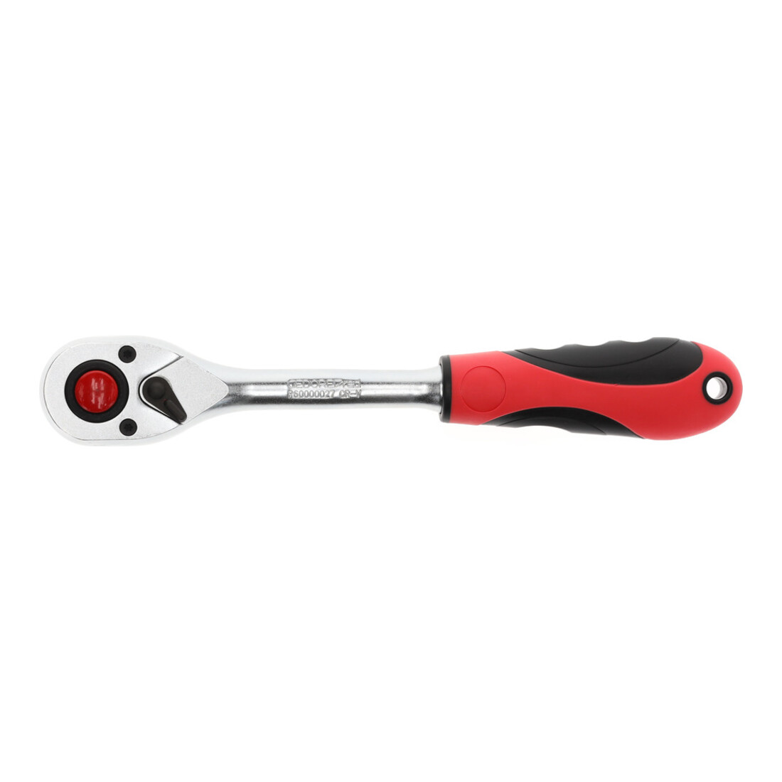 Gedore red Hebel-Umschaltknarre mit ergonomischem 2K-Griff, Druckknopfauslösung, Feinverzahnung mit 72 Zähnen, 1/2 Zoll, Stahlrohr, Rot/Schwarz