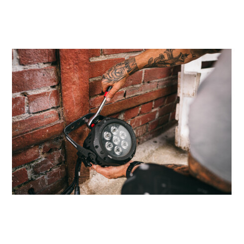 Gedore red Hebel-Umschaltknarre mit ergonomischem 2K-Griff, Druckknopfauslösung, Feinverzahnung mit 72 Zähnen, 1/4 Zoll, Stahlrohr, Rot/Schwarz