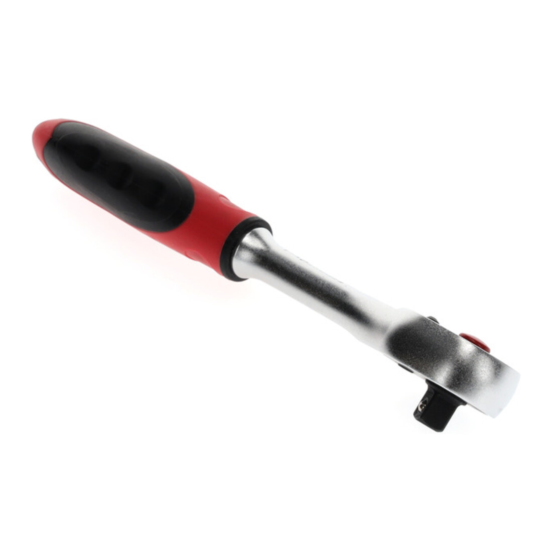 Gedore red Hebel-Umschaltknarre mit ergonomischem 2K-Griff, Druckknopfauslösung, Feinverzahnung mit 72 Zähnen, 1/4 Zoll, Stahlrohr, Rot/Schwarz