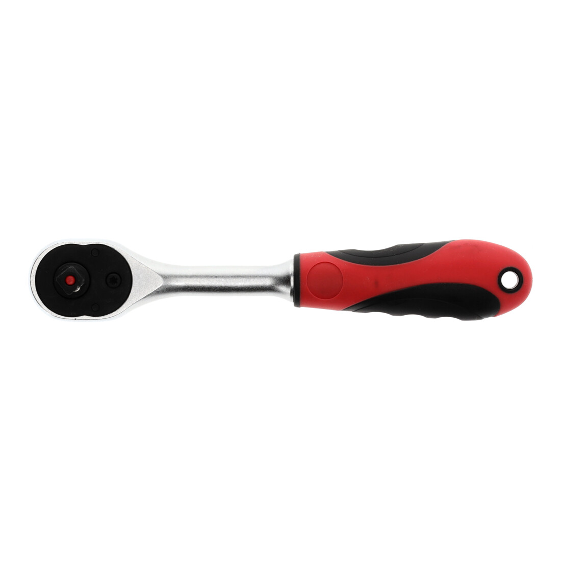 Gedore red Hebel-Umschaltknarre mit ergonomischem 2K-Griff, Druckknopfauslösung, Feinverzahnung mit 72 Zähnen, 1/4 Zoll, Stahlrohr, Rot/Schwarz