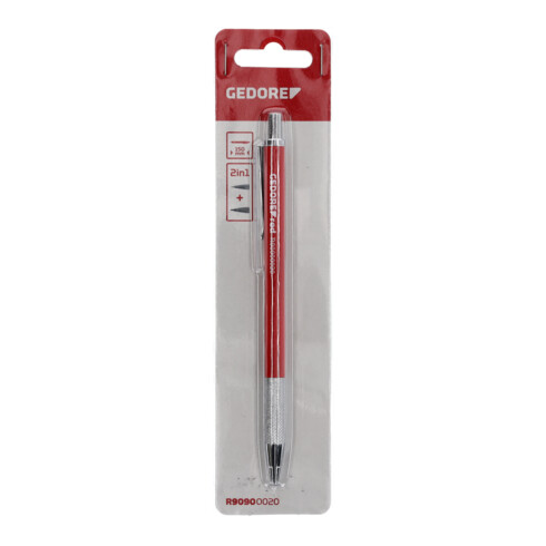 Gedore red Pointe à tracer avec pointe interchangeable, rétractable, pour métal, carbure, 150 mm, R90900020