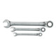 Gedore red Jeu de clés mixtes à cliquet, 12 pièces, 8-19 mm, plat, clé à molette, R07105012