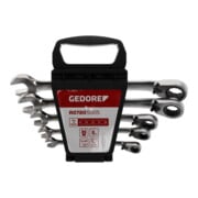 Gedore red Jeu de clés mixtes à cliquet réversibles, 5 pièces, 8-19 mm, coudées, R07205005-4