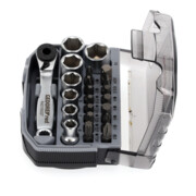 Gedore red Jeu de cliquets à embouts, 23 pièces, avec porte-embouts et embouts de tournevis, 1/4", 6,3 mm, R49005023-4