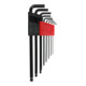 Gedore red Jeu de tournevis d’angle 9 pièces, long, pour vis six pans creux, tête sphérique, SW 1,5-10 mm, R36675009-1