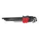Gedore red Jeu de tournevis d’angle 9 pièces, long, pour vis six pans creux, tête sphérique, SW 1,5-10 mm, R36675009