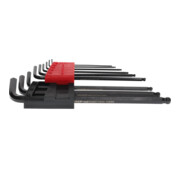 Gedore red Jeu de tournevis d’angle 9 pièces, long, pour vis six pans creux, tête sphérique, SW 1,5-10 mm, R36675009-5