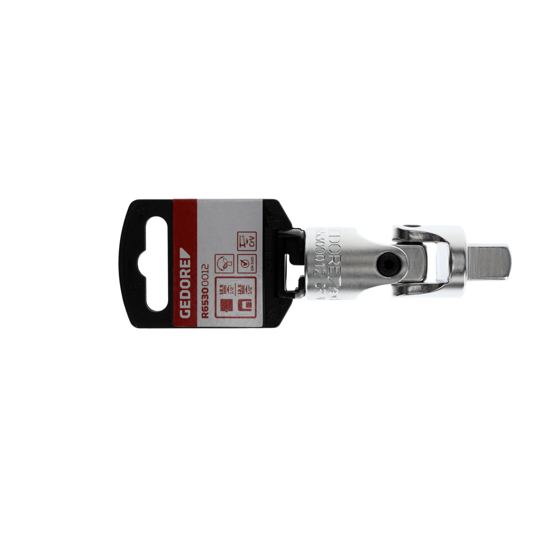 Gedore red Kardangelenk, 1/2'' 12,5 mm 4-kant Antrieb, 66 mm lang, Adapter, Werkzeug, Stahl matt verchromt, R45300012